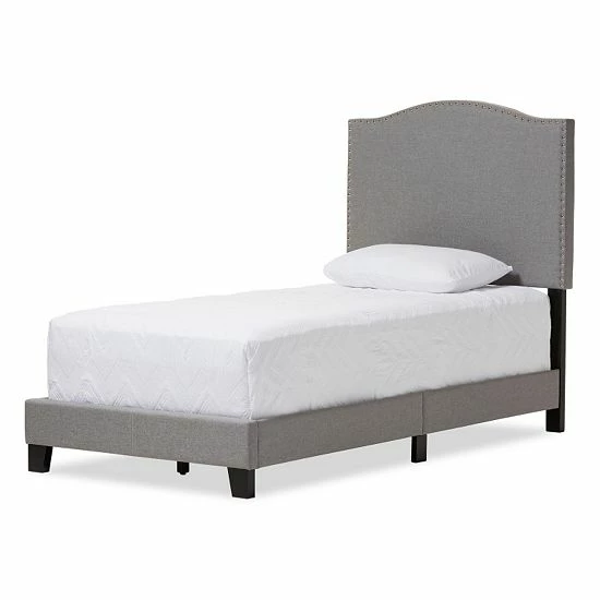 Baxton Studio Benjamin Twin Platform Bed Gray 2 Baxton Studio Benjamin Twin Platform Bed Gray - Image 2