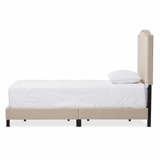 Baxton Studio Benjamin Twin Platform Bed Gray 3 Baxton Studio Benjamin Twin Platform Bed Gray - Image 3