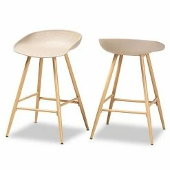 Baxton Studio Mairi Bar Stool 2-Piece Set