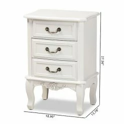 Baxton Studio Gabrielle 3-Drawer Nightstand Table 13 Baxton Studio Gabrielle 3-Drawer Nightstand Table -Baxton Studio Sales unnamed file 205
