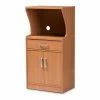Baxton Studio Lowell Walnut Kitchen Storage Cabinet