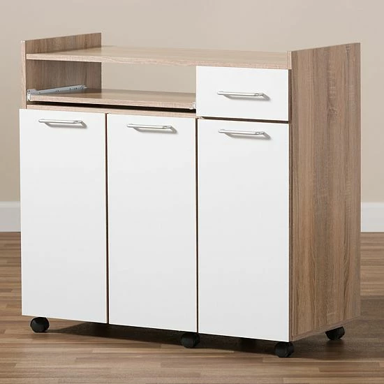 Baxton Studio Charmain White Kitchen Storage Cabinet 2 Baxton Studio Charmain White Kitchen Storage Cabinet - Image 2