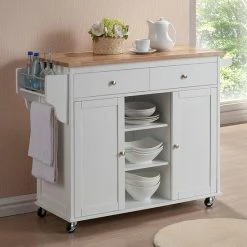Baxton Studio Meryland Modern Kitchen Island Cart