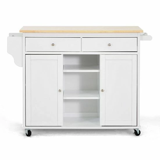 Baxton Studio Meryland Modern Kitchen Island Cart 2 Baxton Studio Meryland Modern Kitchen Island Cart - Image 2