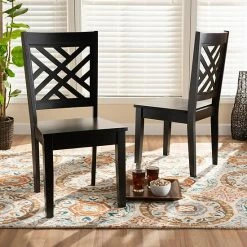 Baxton Studio Caron Dining Chair 2-piece Set Dark Brown -Baxton Studio Sales unnamed file 2097