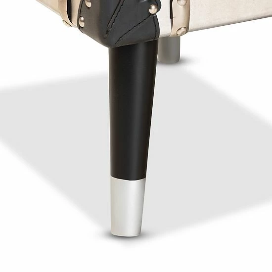 Baxton Studio Dilan Silver 3-Drawer Nightstand 3 Baxton Studio Dilan Silver 3-Drawer Nightstand - Image 3