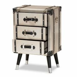 Baxton Studio Dilan Silver 3-Drawer Nightstand 13 Baxton Studio Dilan Silver 3-Drawer Nightstand -Baxton Studio Sales unnamed file 2103