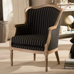 Baxton Studio Charlemagne French Accent Chair Black -Baxton Studio Sales unnamed file 2156