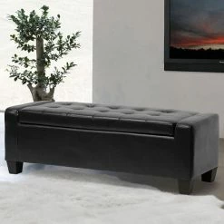 Baxton Studio Manchester Ottoman Black -Baxton Studio Sales unnamed file 216