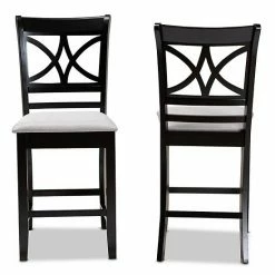 Baxton Studio Chandler Counter Stool 2-piece Set Gray Espresso -Baxton Studio Sales unnamed file 2166