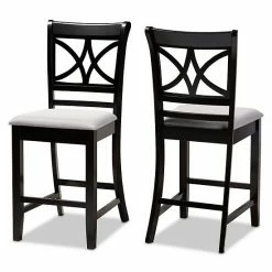 Baxton Studio Chandler Counter Stool 2-piece Set Gray Espresso -Baxton Studio Sales unnamed file 2171
