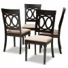Baxton Studio Lucie Dining Chair 4-Piece Set Gray