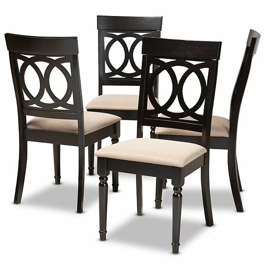 Baxton Studio Lucie Dining Chair 4-Piece Set Gray 1 Baxton Studio Lucie Dining Chair 4-Piece Set Gray