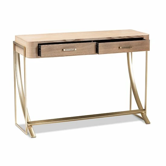 Baxton Studio Lafoy Natural Console Table 4 Baxton Studio Lafoy Natural Console Table - Image 4