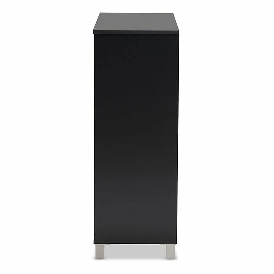 Baxton Studio Shirley Dark Gray Shoe Cabinet 4 Baxton Studio Shirley Dark Gray Shoe Cabinet - Image 4