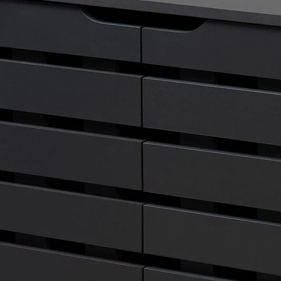 Baxton Studio Shirley Dark Gray Shoe Cabinet 5 Baxton Studio Shirley Dark Gray Shoe Cabinet - Image 5