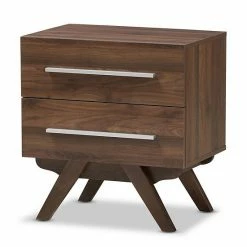 Baxton Studio Mid-Century 2-Drawer Nightstand Medium Brown 8 Baxton Studio Mid-Century 2-Drawer Nightstand Medium Brown -Baxton Studio Sales unnamed file 2221