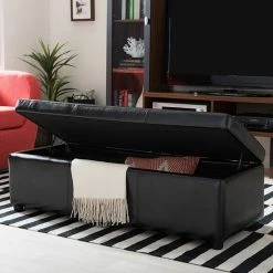 Baxton Studio Dennehy Storage Ottoman Black 5 Baxton Studio Dennehy Storage Ottoman Black -Baxton Studio Sales unnamed file 223