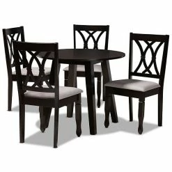 Baxton Studio Millie Gray 5-Piece Dining Set Gray Dark Brown 19 Baxton Studio Millie Gray 5-Piece Dining Set Gray Dark Brown -Baxton Studio Sales unnamed file 2239