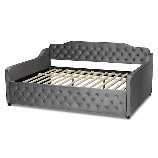 Baxton Studio Freda Daybed Gray 1 Baxton Studio Freda Daybed Gray