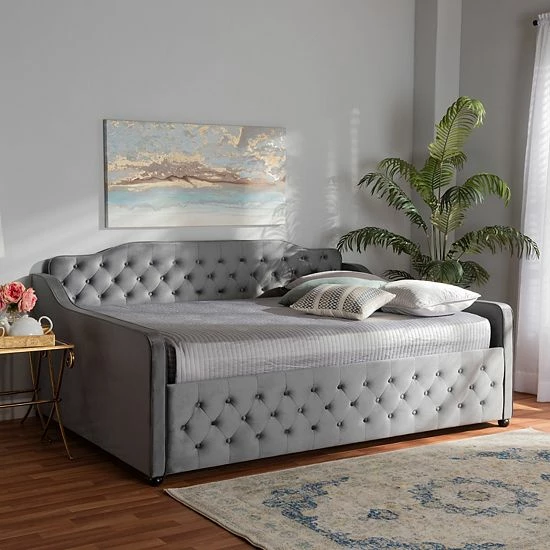 Baxton Studio Freda Daybed Gray 2 Baxton Studio Freda Daybed Gray - Image 2