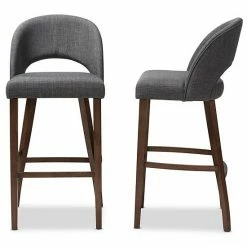 Baxton Studio Mid-Century Bar Stool 2-piece Set Light Pastel Gray -Baxton Studio Sales unnamed file 2272