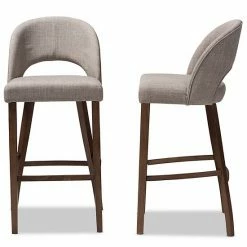 Baxton Studio Mid-Century Bar Stool 2-piece Set Light Pastel Gray -Baxton Studio Sales unnamed file 2273