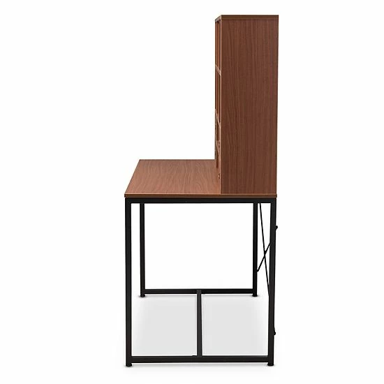Baxton Studio Industrial Brown Metal Writing Desk 2 Baxton Studio Industrial Brown Metal Writing Desk - Image 2
