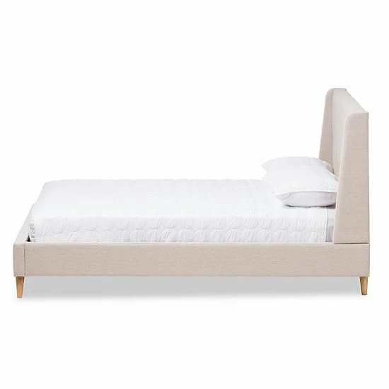 Baxton Studio Adelaide Tufted Platform Bed Gray 3 Baxton Studio Adelaide Tufted Platform Bed Gray - Image 3