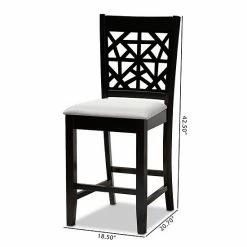 Baxton Studio Devon Counter Stool 2-piece Set Sand Espresso -Baxton Studio Sales unnamed file 230