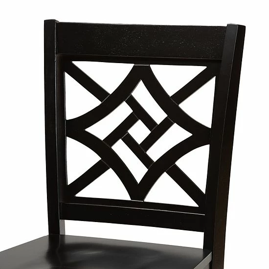 Baxton Studio Nicolette Counter Stool 2-piece Set Dark Brown Walnut 5 Baxton Studio Nicolette Counter Stool 2-piece Set Dark Brown Walnut - Image 5