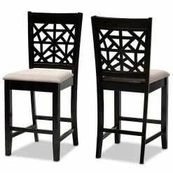 Baxton Studio Devon Counter Stool 2-piece Set Sand Espresso -Baxton Studio Sales unnamed file 232