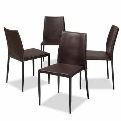 Baxton Studio Pascha Espresso 4-pc. Dining Chair Set Black -Baxton Studio Sales unnamed file 2340