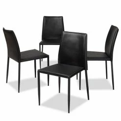 Baxton Studio Pascha Espresso 4-pc. Dining Chair Set Black -Baxton Studio Sales unnamed file 2341
