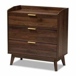 Baxton Studio Lena Medium Brown Chest
