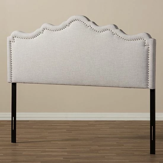 Baxton Studio Nadeen Upholstered Headboard Dark Gray 5 Baxton Studio Nadeen Upholstered Headboard Dark Gray - Image 5