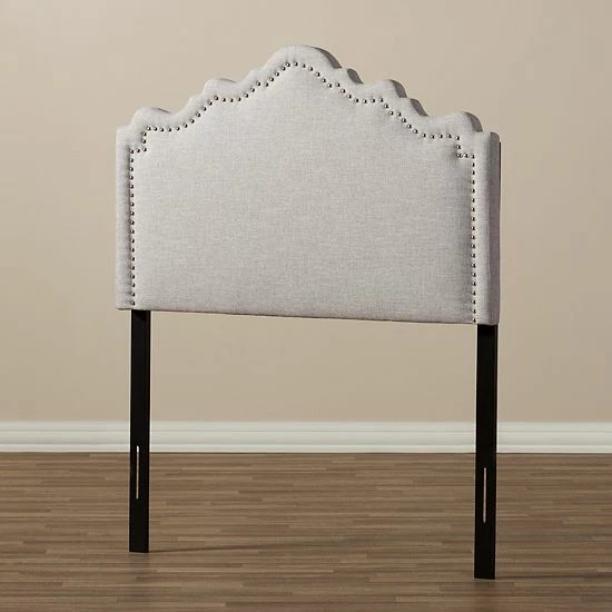 Baxton Studio Nadeen Upholstered Headboard Dark Gray 6 Baxton Studio Nadeen Upholstered Headboard Dark Gray - Image 6