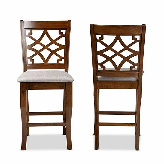 Baxton Studio Nisa Counter Stool 2-piece Set 2 Baxton Studio Nisa Counter Stool 2-piece Set - Image 2