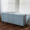 Baxton Studio Kaylee Button Tufted Storage Ottoman Bench Blue