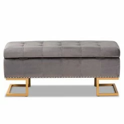 Baxton Studio Ellery Storage Ottoman Gray Gold 16 Baxton Studio Ellery Storage Ottoman Gray Gold -Baxton Studio Sales unnamed file 2407