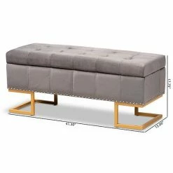 Baxton Studio Ellery Storage Ottoman Gray Gold 21 Baxton Studio Ellery Storage Ottoman Gray Gold -Baxton Studio Sales unnamed file 2412