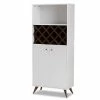 Baxton Studio Serafino Wine Cabinet Gray
