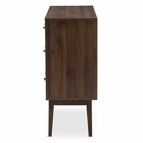 Baxton Studio Mid-Century 6-Drawer Walnut Dresser 3 Baxton Studio Mid-Century 6-Drawer Walnut Dresser - Image 3