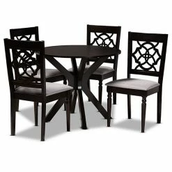 Baxton Studio Sadie Dining Table & Chair 5-piece Set