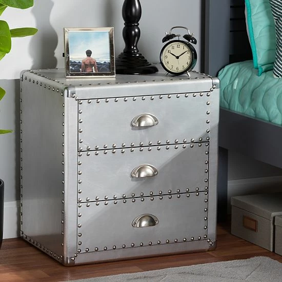 Baxton Studio Armel Silver 3-Drawer Nightstand Baxton Studio Armel Silver 3-Drawer Nightstand -Baxton Studio Sales unnamed file 2445