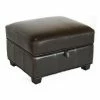 Baxton Studio Agustus Leather Storage Ottoman