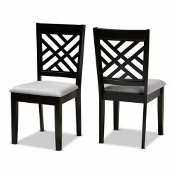Baxton Studio Caron Dining Chair 2-piece Set Sand Brown Espresso -Baxton Studio Sales unnamed file 2466