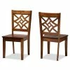 Baxton Studio Nicolette Dining Chair 2-piece Set Dark Brown