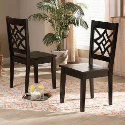 Baxton Studio Nicolette Dining Chair 2-piece Set Dark Brown -Baxton Studio Sales unnamed file 2473
