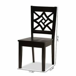 Baxton Studio Nicolette Dining Chair 2-piece Set Dark Brown -Baxton Studio Sales unnamed file 2474